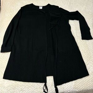 CAbi black long cardigan